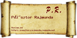 Pásztor Rajmunda névjegykártya