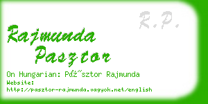 rajmunda pasztor business card
